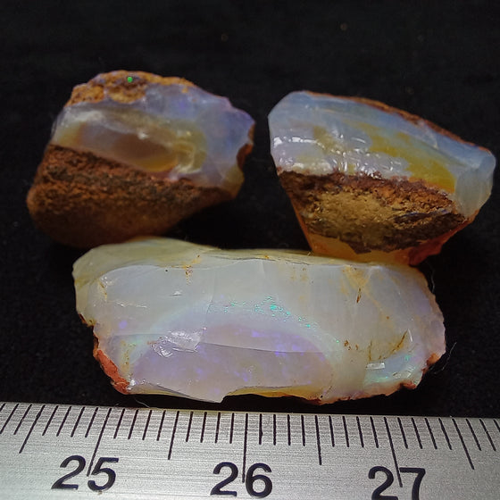 133ct 3 Pieces Crystal Pipe Opal