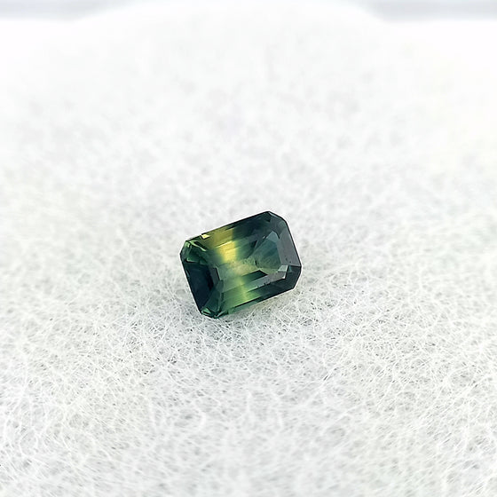 0.66ct Australian Parti Sapphire Emerald Cut