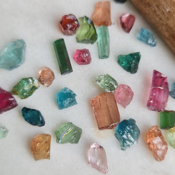 11ct+ Assorted Tourmaline Rough Parcels