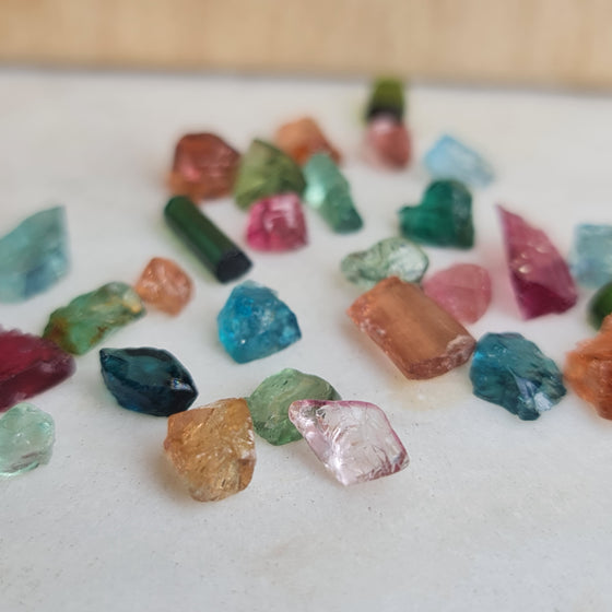 11ct+ Assorted Tourmaline Rough Parcels