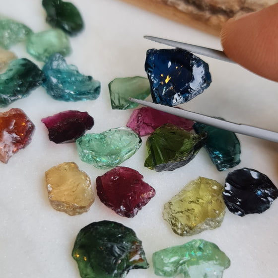 26ct Tourmaline Shards Rough