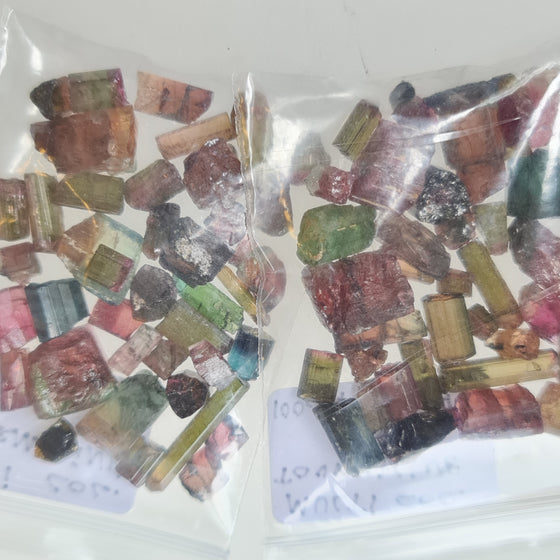 100ct+ Multi/Bi-Colour Tourmaline Rough Parcel