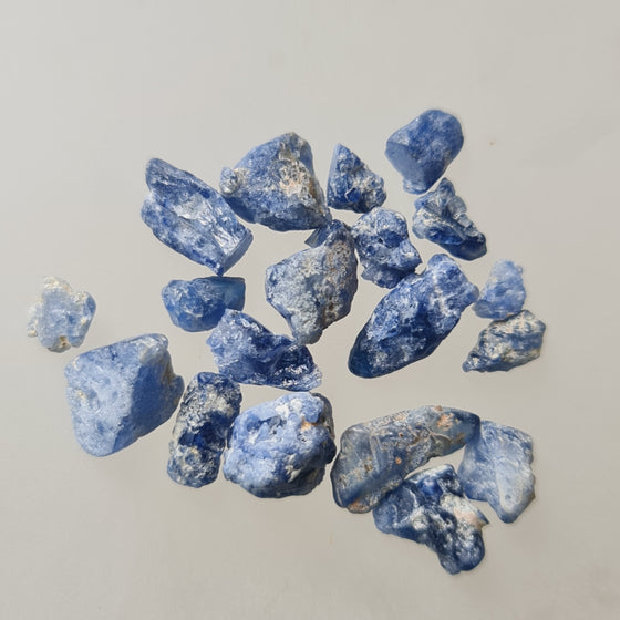 Natural Ceylon Sapphire Rough  Sourced from a former gemmological collection.  Treatment undetermined, possible low temp heat
