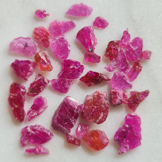 50ct Mozambique Unheated Capstone Ruby Gemmy Rough Parcels