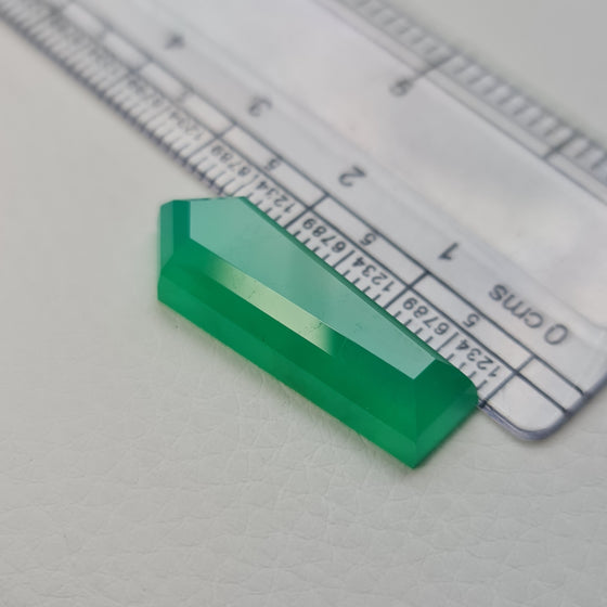 11.44ct QLD Chrysoprase Shield Cut