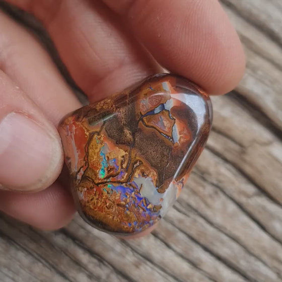 55.02ct Matrix Boulder Opal Heart-shaped Cabochon