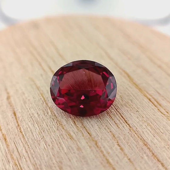 3.25ct Purple Mauve Garnet Oval Cut