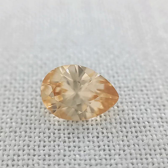 1.11ct Australian Pale Yellow Zircon Pear Cut