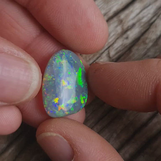 7.75ct Semi-Black Opal Free-form Cabochon