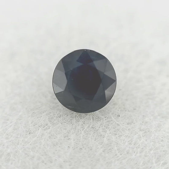 1.27ct Dark Blue Sapphire Round Cut