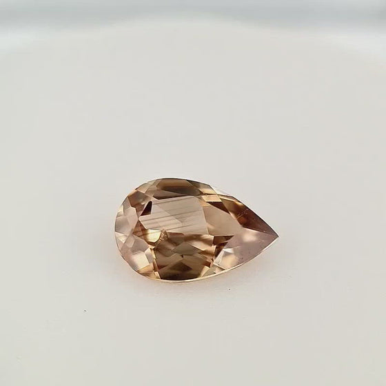 2.49ct Australian Pale Cognac Zircon Pear Cut