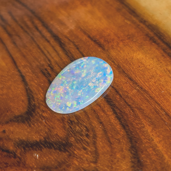 3.46ct White Australian Opal Cabochon