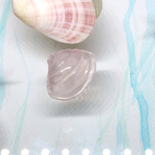   rose quartz sea shell carving 