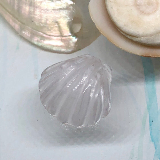  rose quartz sea shell carving 