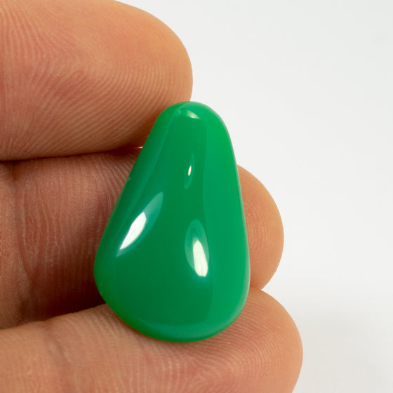 This natural piece of chrysoprase was mined in Queensland Australia. The piece is an incredibly consistent forest green. It is incredibly clean,
