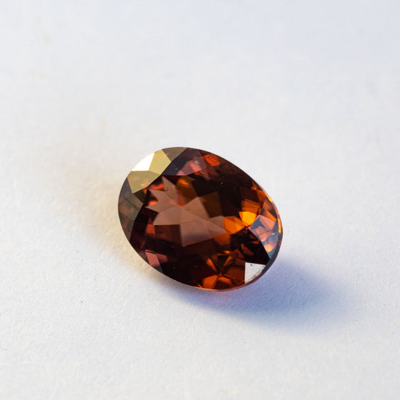 This earthy toned natural zircon is totally eye and loupe clean