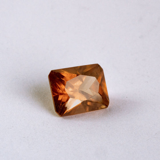 This sparkling natural zircon is a lively piece and eye clean with just a slight silkiness to the naked eye. This piece is unheated and was responsibly sourced from Madagascar.