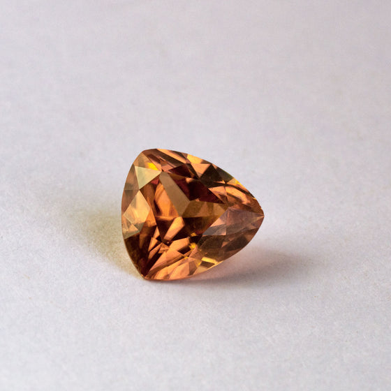 This light orange zircon has a hint of peach to its tone and is both eye and loupe clean. This piece is unheated and was responsibly sourced from Madagascar.