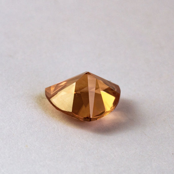 This light orange zircon has a hint of peach to its tone and is both eye and loupe clean. This piece is unheated and was responsibly sourced from Madagascar.