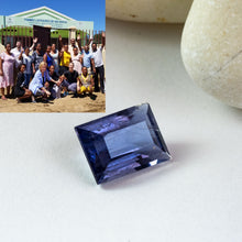  This beautiful violet iolite was faceted by one of the members of the women's lapidary collective