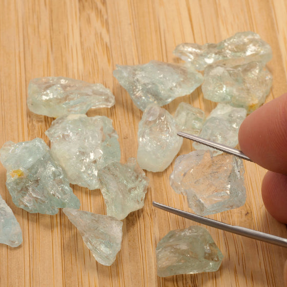 50ct Light Blue / Green Aquamarine Rough Parcels