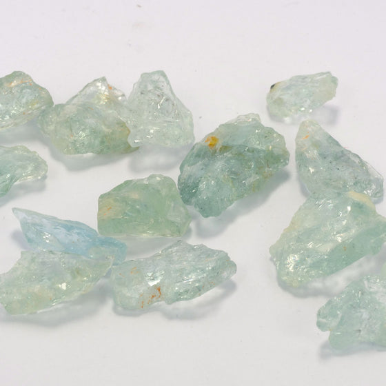 50ct Light Blue / Green Aquamarine Rough Parcels