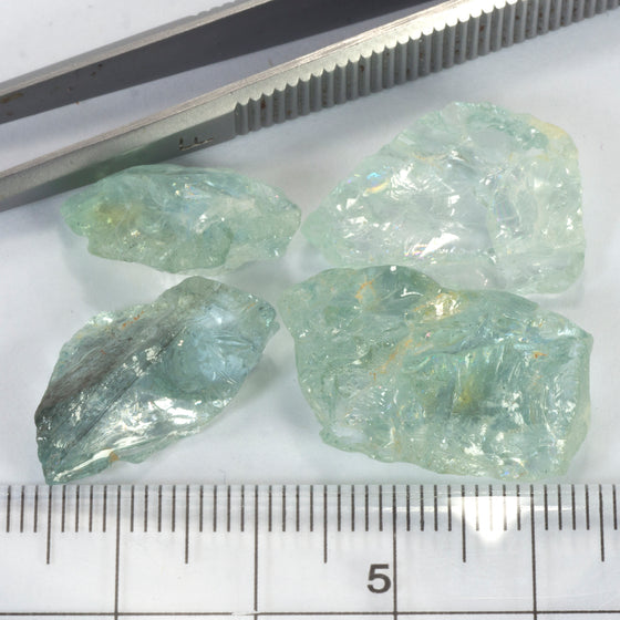 54.5ct Light Blue Aquamarine Rough Parcel