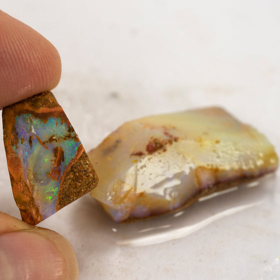 Beautiful pipe opal rub, responsibly sourced opal rough, Australian opal, collectors specimen opal, Winton opal