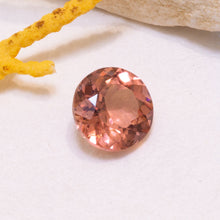  1.14ct Round Peach Sapphire, loose unmounted faceted peach sapphire