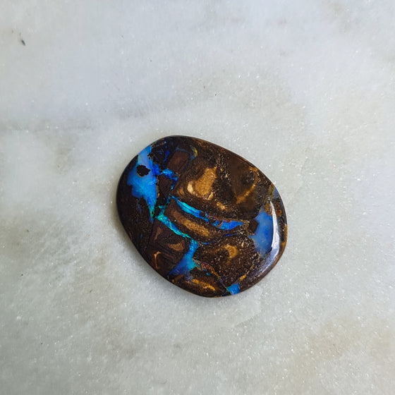 24.3ct Matrix Boulder Opal Free-Form Cabochon Cut
