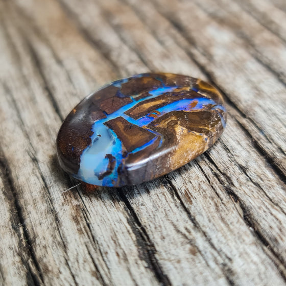 24.3ct Matrix Boulder Opal Free-Form Cabochon Cut