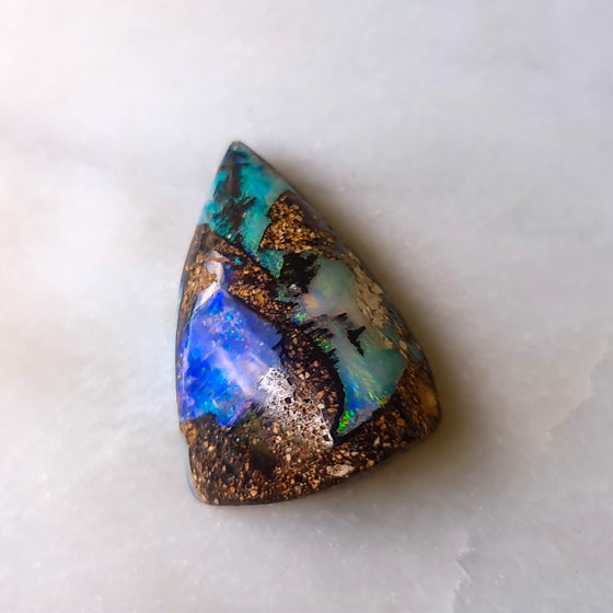 27.25ct Boulder Opal Pear Shape Cabochon