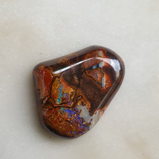 55.02ct Matrix Boulder Opal Heart-shaped Cabochon