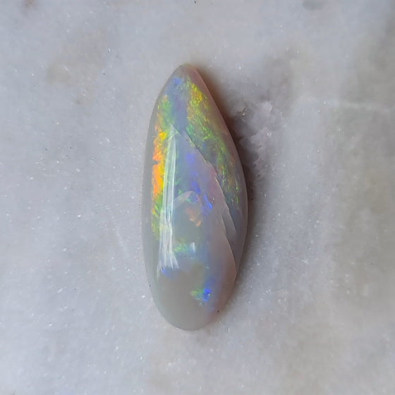 7.73ct Free-form White Opal Cabochon