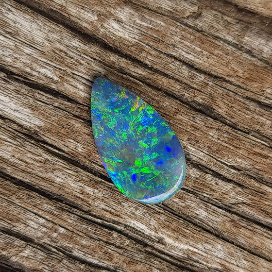 2.66ct Pear-shaped Semi Black Opal