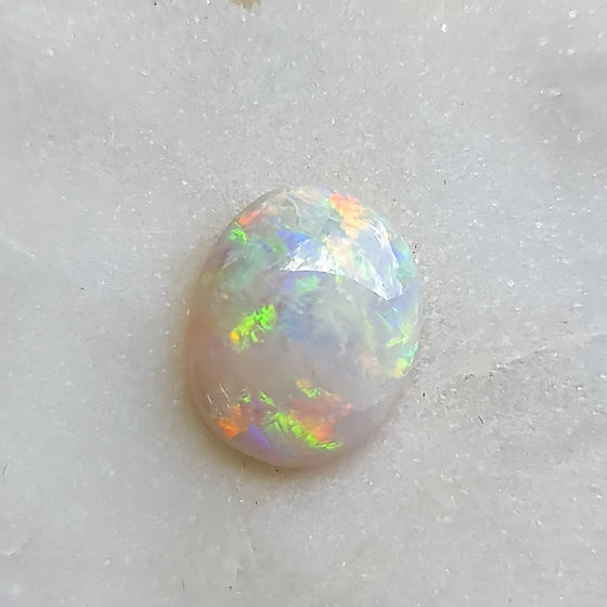 3.70ct White Opal Oval Cut