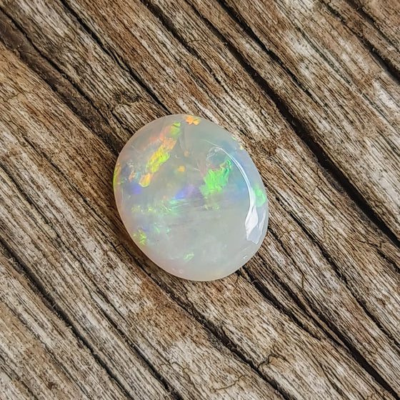 3.70ct White Opal Oval Cut