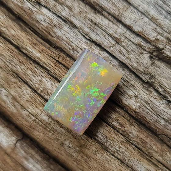 7.47ct Opalized Wood/Pipe Opal Rectangular Cut