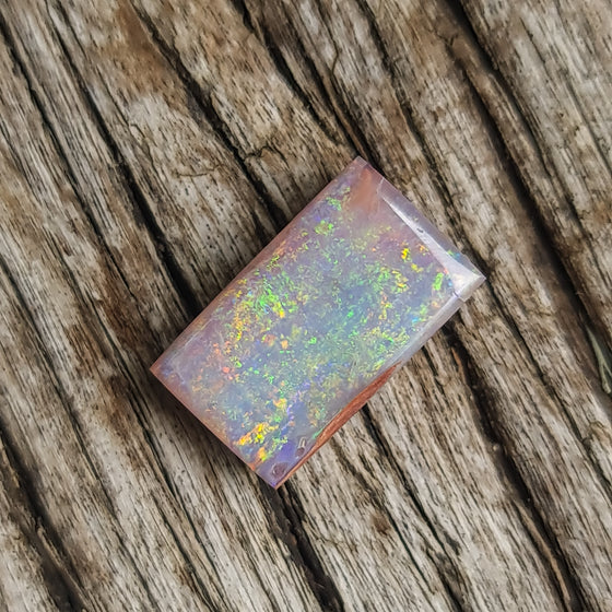 7.96ct Opalized Wood/Pipe Opal Rectangular Cut