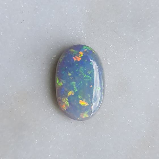 4.94ct Semi-Black Opal Oval Cabochon