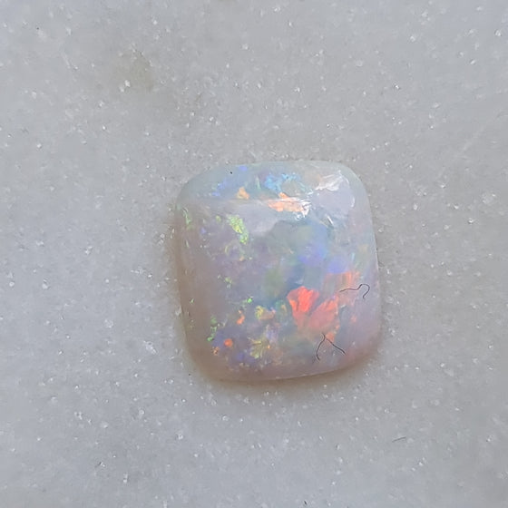 1.70ct White Opal Cushion Cut