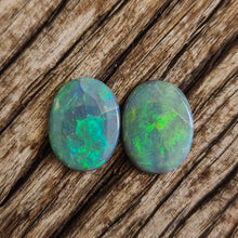  4.70ct Black Opal Pair Oval Cut