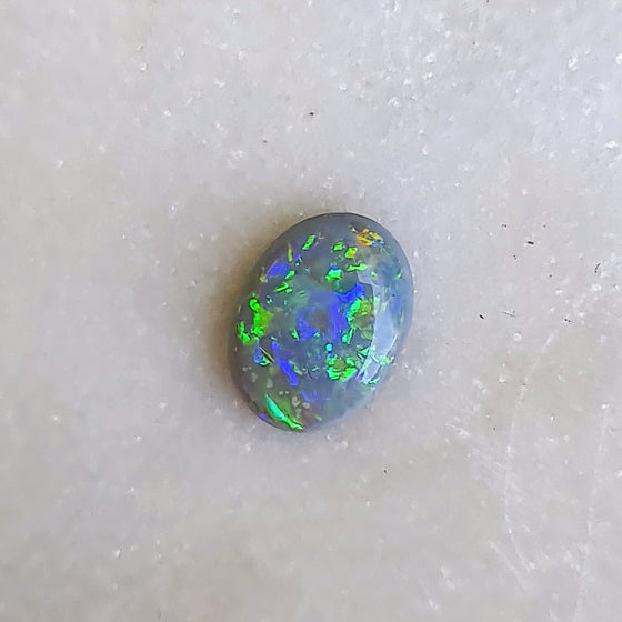 0.91ct Oval Cut Semi-Black Opal