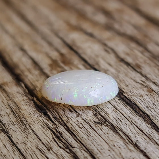 3.18ct Oval White Opal Cabochon