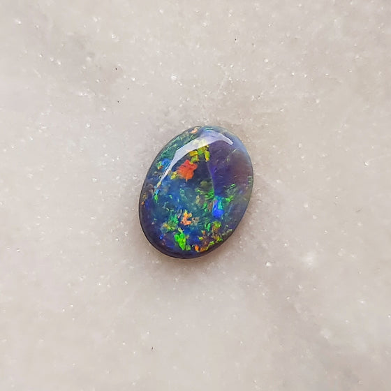 1.37ct Oval Semi-Black Opal Cabochon