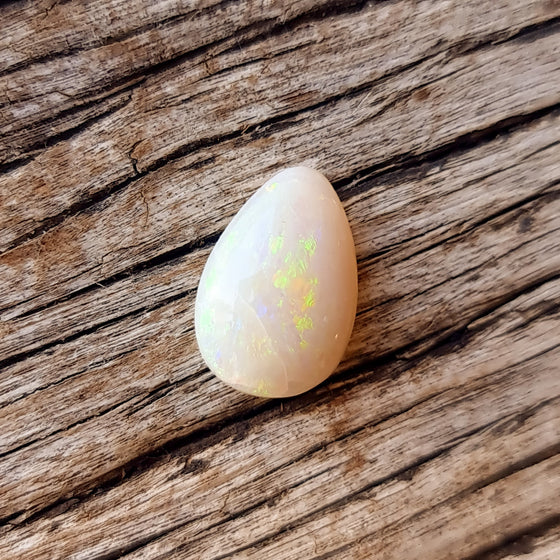 5.84ct Pear-Shaped White Opal Cabochon