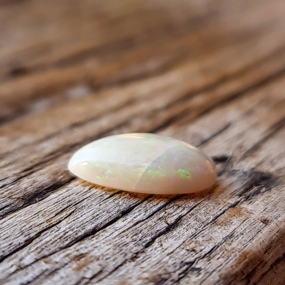 5.84ct Pear-Shaped White Opal Cabochon