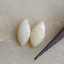  2.46ct White Opal Marquise Cut Pair