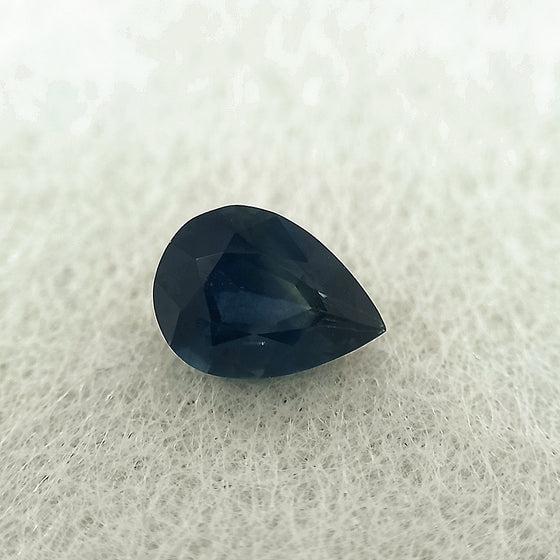 1.03ct Dark Teal Blue Sapphire Pear Cut
