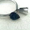 1.03ct Dark Teal Blue Sapphire Pear Cut